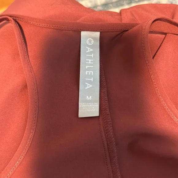 Athleta Terracotta Lightweight Racerbk Tank Presidio Dress with Handkerchief Hem - Picture 7 of 7